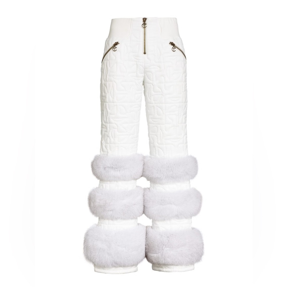 NWT Telfar x Moose Knuckles Quilted Bomber Ski Pants with real fox fur - XS/S